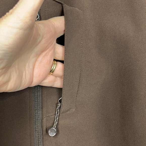 Black Diamond Aspen Ski Jacket S Chocolate Brown Full Zip Pockets Mock Neck EUC - Picture 6 of 16